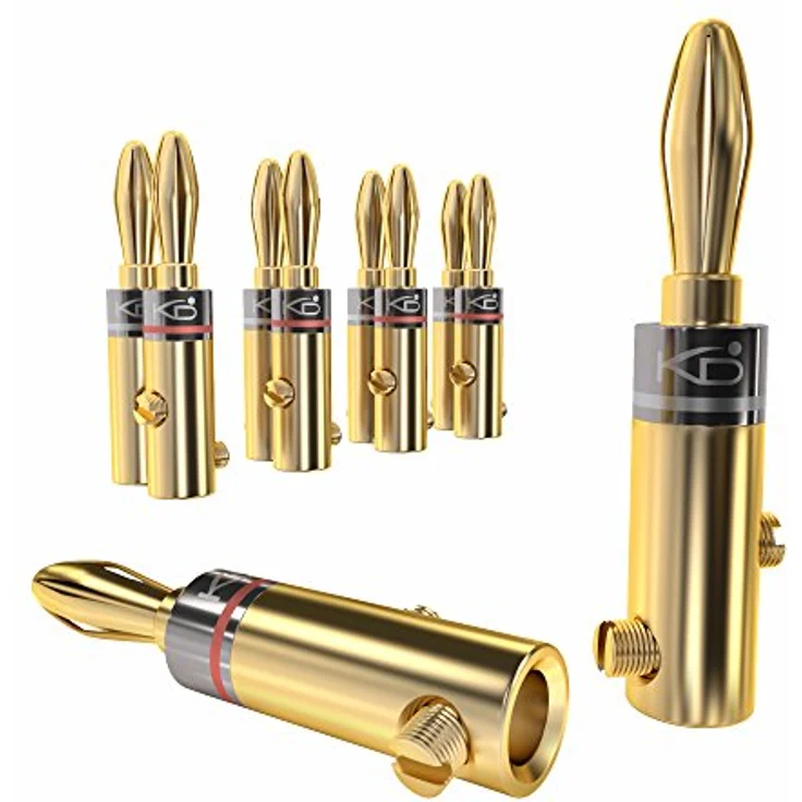 KabelDirekt - Bananenstecker - 5 Paare - (Steckverbinder für Lautsprecherkabel bis 6mm², Flexibler Anschluss der Kabel, HiFi Boxen, Verstärker, AV-Receiver, Endstufen, Sound- und Stereoanlagen) – Bild 2
