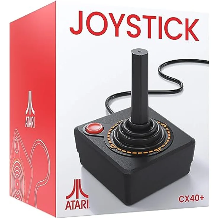 ATARI CX40+ Joystick, Originalgetreu für den Atari 2600+ und ältere Modelle, schwarz – Bild 2