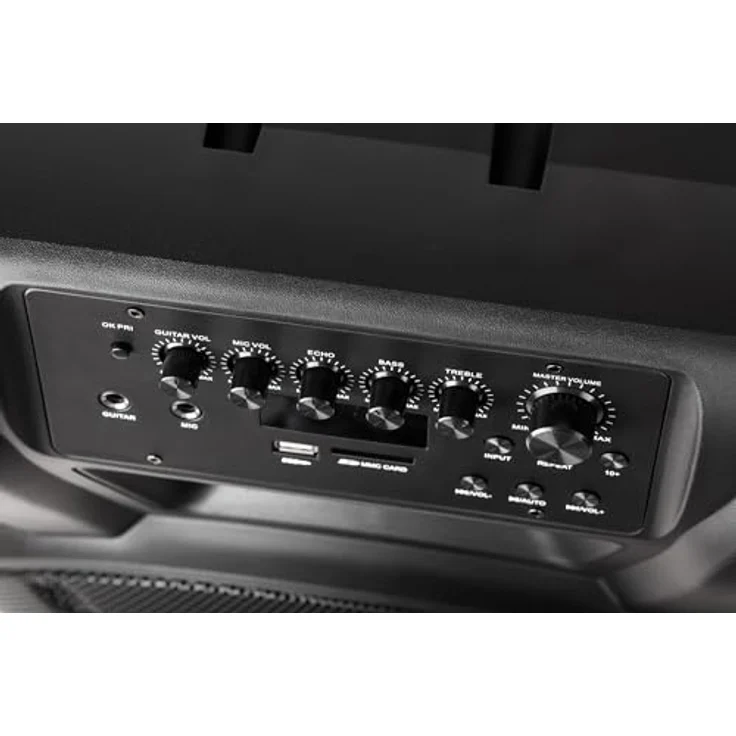 Kruger&Matz KM 1712, Aktive Lautsprecherbox mit Bluetooth, Karaoke-Funktion und integriertem Akku, Schwarz – Bild 9