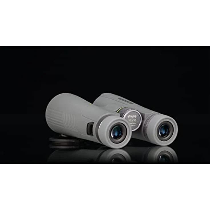 Bresser Fernglas 10x50 Wave, wasserdicht, mit BaK-4-Glas, UR-Vergütung und Brillenträgerokularen, geeignet für den Einsatz in der Dämmerung und Astronomie, 1331050, Grau – Bild 3