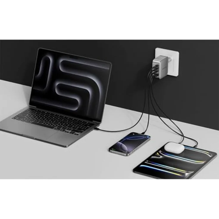 EcoFlow RAPID Pro 140W Netzladegerät, 4-in-1 Multiport mit 3x USB-C und 1x USB-A, GaN, kompakt und sicher – Bild 2