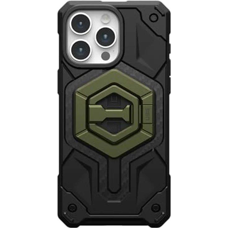 URBAN ARMOR GEAR Magnetring Halterung Ständer für magnetische Hüllen, 360° drehbar, Hoch- und Querformat, starke Magnete, olive – Bild 2