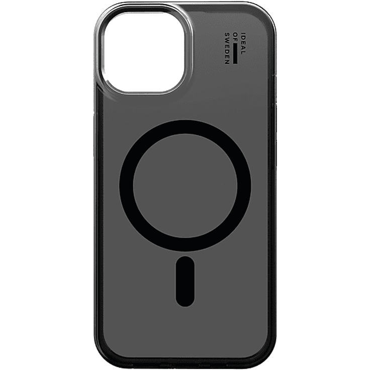 IDEAL OF SWEDEN MagSafe Backcover für Apple iPhone 15, Tinted Black, sturzfest und aus 100% recyceltem Material