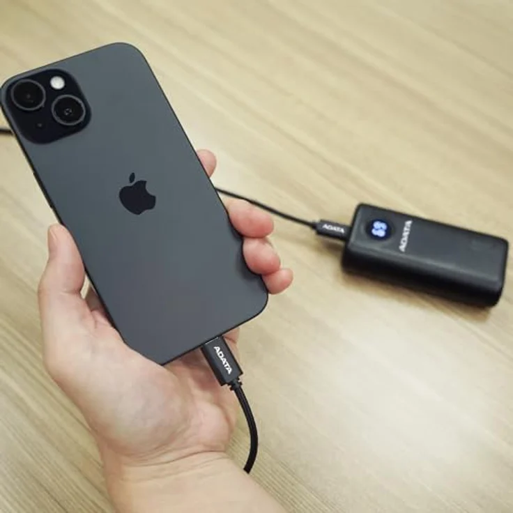 ADATA USB 2.0 Kabel, USB-C Stecker auf USB-C Stecker, schwarz, 1 Meter, bis zu 100 Watt, PD 3.0, QC 3.0 – Bild 5