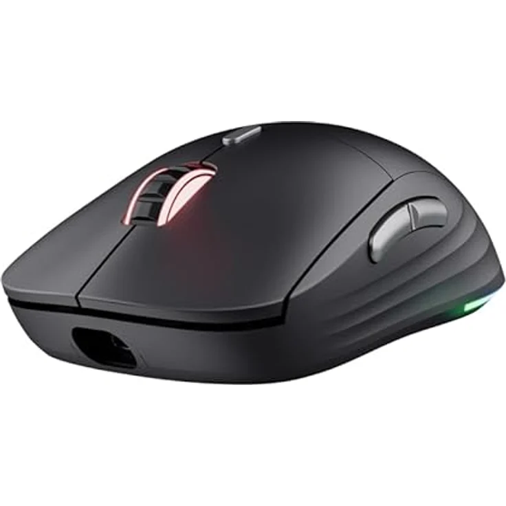 Trust Gaming GXT 926 Redex II Gaming Maus Kabellos 2.4GHz 65 Stunden Akkulaufzeit, Kailh-Schalter, 10000 DPI, 6 Programmierbare Tasten, Wiederaufladbare Gaming-Maus Laptop Computer – Schwarz – Bild 1