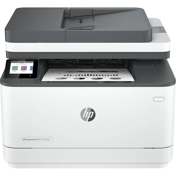 HP LaserJet Pro 3102fdn, Multifunktions Schwarzweiß Drucker mit Laser-Technologie, Kopierer, Scanner, 1200 x 1200 DPI, A4, Ethernet, Weiß