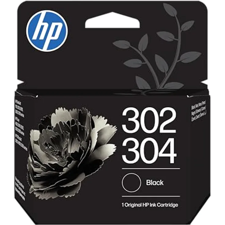 HP 302/304 (B7RT7AE), Original schwarze Druckerpatrone mit 120 Seiten Druckleistung für Instant-Ink-Drucker