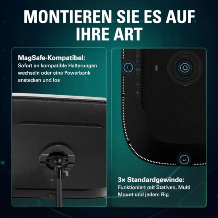 Elgato Key Light Air MK.2, 15-Zoll-LED-Videopanel mit bis zu 2100 Lumen, Touch- und App-Steuerung, USB-C und Tischhalterung – Bild 4