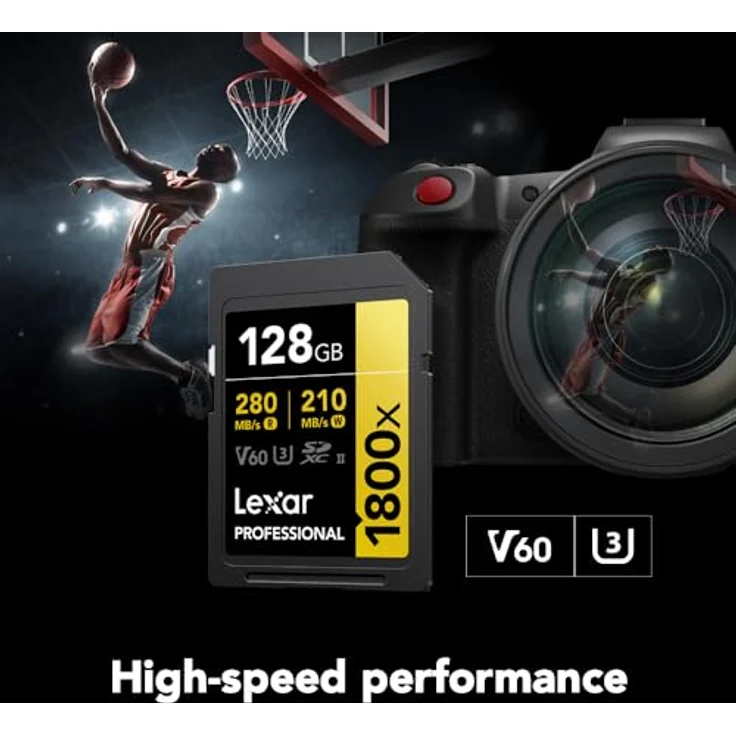 Lexar SDXC Professional UHS-II BL 1800x V60 gold 1er Pack 128 GB (50481280) – Bild 6