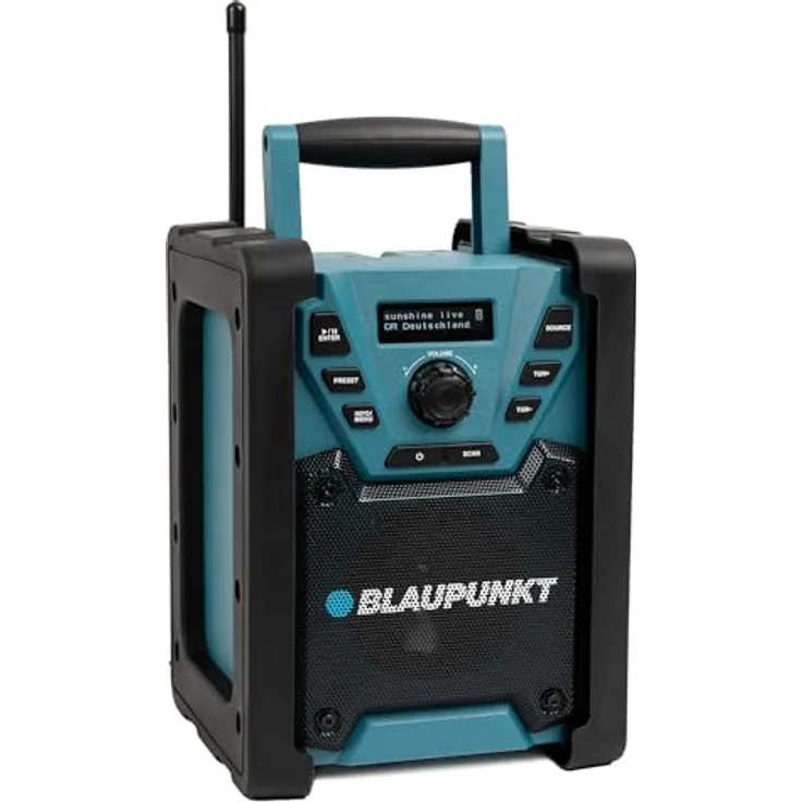 Blaupunkt BSR 300 Baustellenradio mit Akku – Tragbares Radio mit Bluetooth 5.3 robust (AUX-IN, 10 Watt RMS, Schutzklasse IPX5) – Bild 1