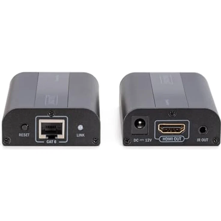 DIGITUS HDMI Extender - Ultra HD, 4K, 60Hz - Set (Sender-Empfänger) - bis zu 60 m Reichweite - Patchkabel (Cat 6, Cat 6A, Cat 7) - schwarz – Bild 6