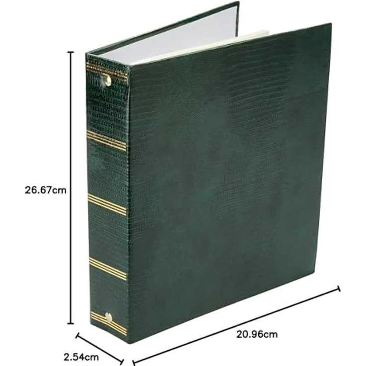 Pioneer Foto Alben 100 Seite Kunstleder mit Gold Prägung Cover 3 Ring Magnet Album Traditionell hunter green - Preisvergleich – Bild 5