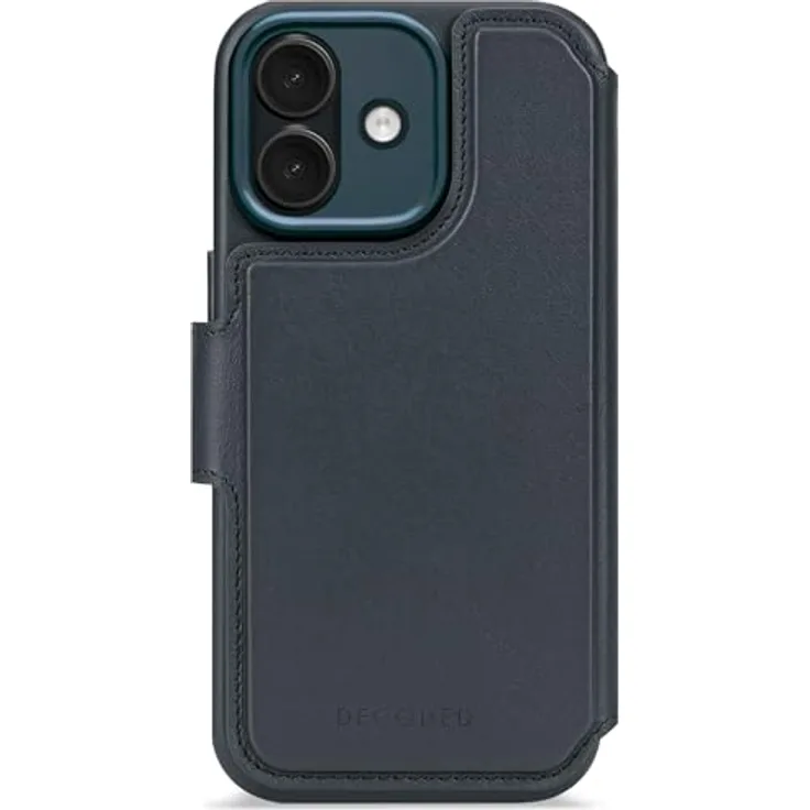 Decoded 2-in-1 Lederhülle für iPhone 17, Abnehmbare Wallet aus Premium ECCO Leder, Kompatibel mit MagSafe, Fallschutz, Kratzfest, Blau