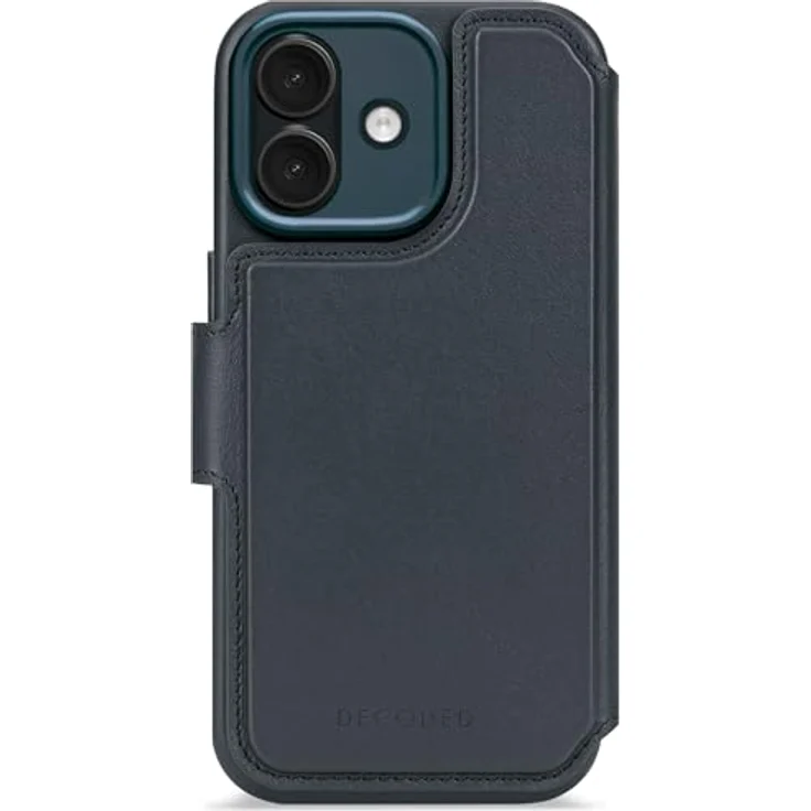 Decoded 2-in-1 Lederhülle für iPhone 17, Abnehmbare Wallet aus Premium ECCO Leder, Kompatibel mit MagSafe, Fallschutz, Kratzfest, Blau – Bild 1