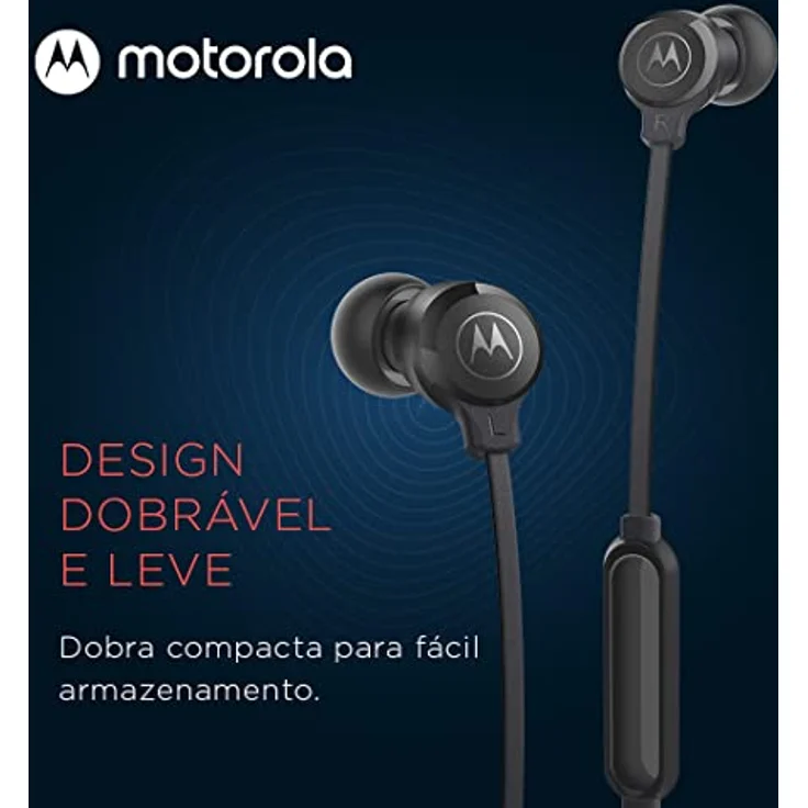 Motorola Sound Earbuds 3-S | In-Ear-Kopfhörer mit Mikrofon | Anti-Tangle-Kabel, tiefem Bass und ergonomischem Design mit bequemer Passform | 3,5 mm | Schwarz – Bild 2
