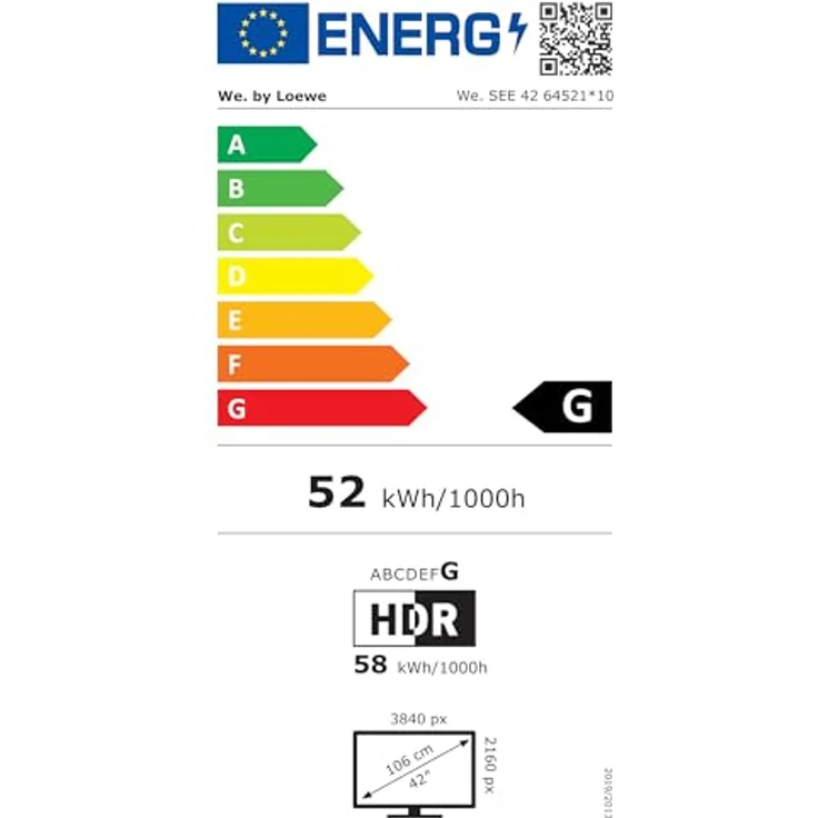 LOEWE We. See 42 Zoll OLED-TV, 4K Smart TV mit Dolby Vision, 60 W Dolby Atmos, HDMI 2.1, extra flaches Design – Bild 3