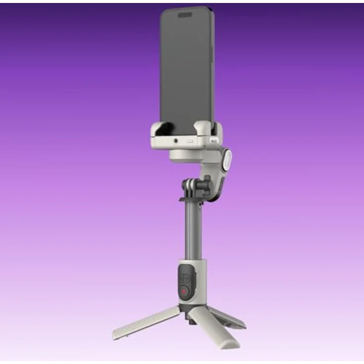AOCHUAN M1 Pro Gimbal, 360° Stabilisator mit RGB Beleuchtung, White – Bild 2
