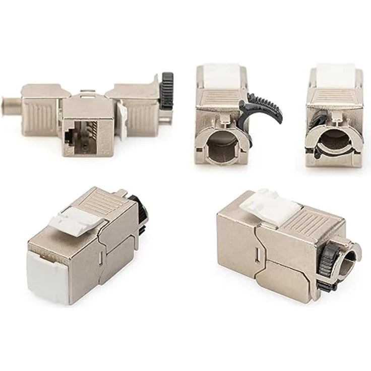 DIGITUS Keystone-Modul - Cat-6A - 24 Stück - Geschirmt - Designfähig - Klasse EA 500 MHz 10GBase-T - Montage Werkzeuglos - Preisvergleich – Bild 3