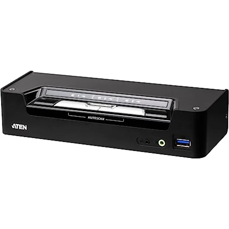 ATEN CS1953 3-Port USB-C DisplayPort Hybrid KVM, Schwarz