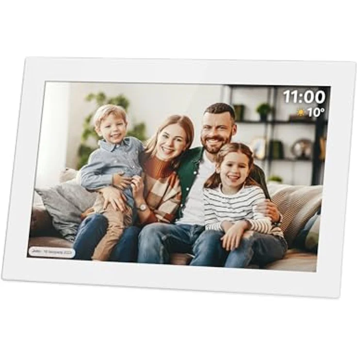 Krüger&Matz FRAMEO 10,1" digitaler Bilderrahmen mit Wi-Fi, weiß – Bild 1