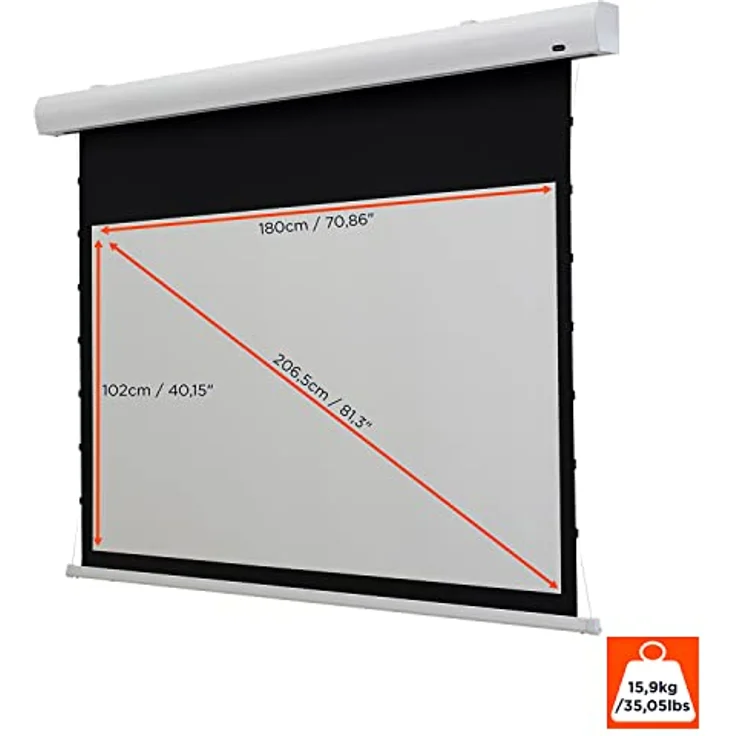 celexon HomeCinema Motorleinwand Tension 180 x 102 cm, 80'' - MWHT – Bild 4