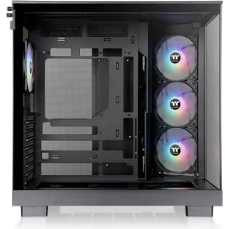 Thermaltake View 380 XL TG ARGB Mid Tower Chassis Black mit vorinstallierten 120mm ARGB Lite Lüftern – Bild 3