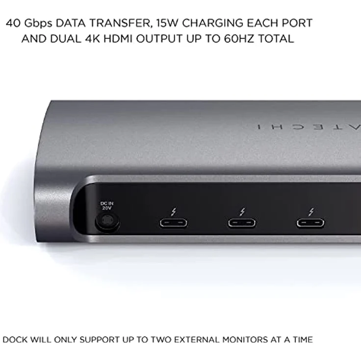 SATECHI Thunderbolt 4 Dock – 12-in-1 – Kompatibel mit M2 & M1 MacBook – Bild 4