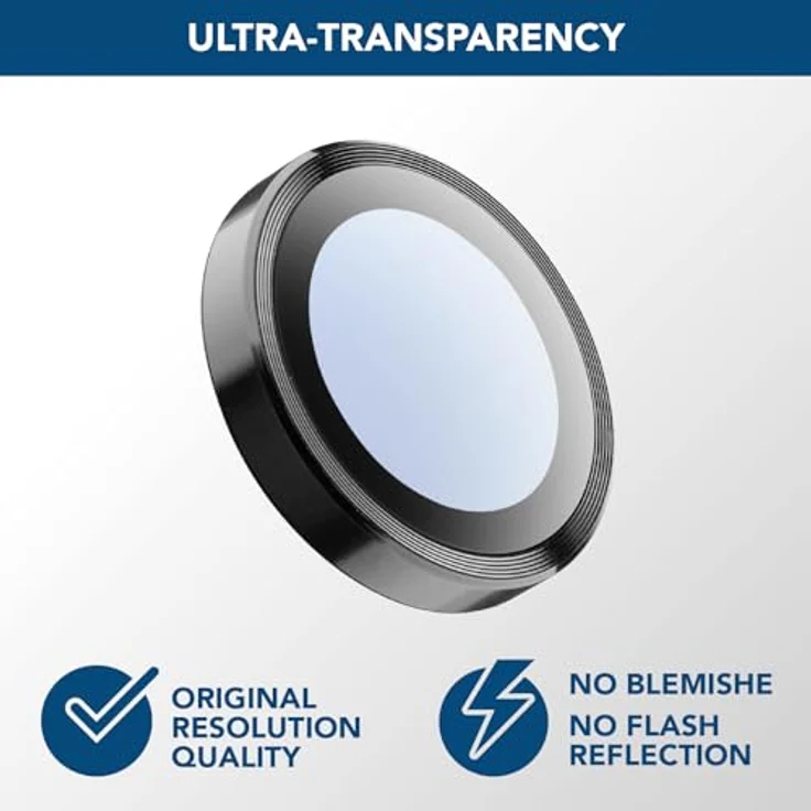 cellularline - Kameralinse Ring - Kompatibel mit Galaxy S25 Ultra - Gehärtetes Glas zum Schutz der Kameralinsen - Unveränderte Qualität - Dünn - Transparent – Bild 5