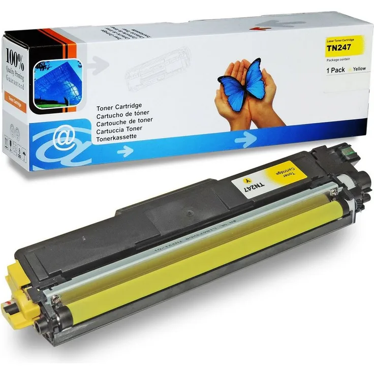 D&C Tonerkartusche Kompatibel Brother TN-243, TN-247, Gelb, 2.300 Seiten Druckleistung