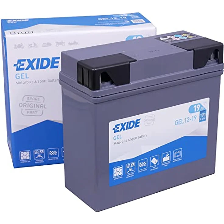 Exide Bike GEL Motorradbatterie G19 12V 19Ah, wartungsfrei und vibrationsbeständig – Bild 2