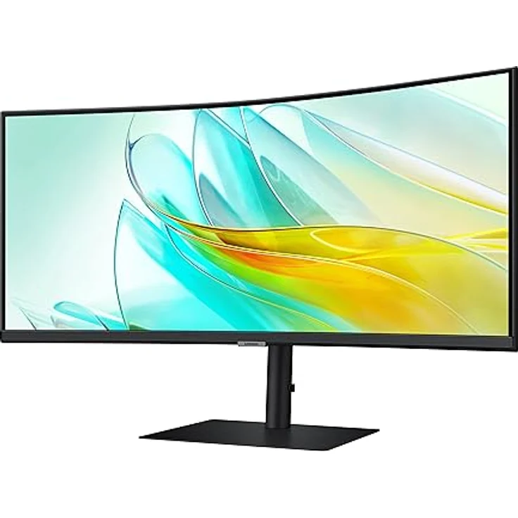 Samsung ViewFinity S65UC Curved Monitor 34 Zoll, Mit Lautsprechern, 3.440 x 1.440 Pixel, 100 Hz, 5 ms, 90 W Laden via USB-C, Pivot, Schwarz – Bild 4