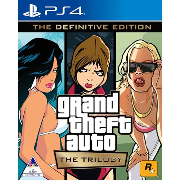 Rockstar Games Grand Theft Auto: The Trilogy – The Definitive Edition, PS4-Spiel mit Liberty City, Vice City und San Andreas, schwarz