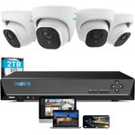Reolink 8MP 4K PoE Set Überwachungskamera (Außenbereich, Innenbereich, 4X 8MP PoE IP Kamera und 2TB HDD 8CH NVR, Personen-/Fahrzeugerkennung, Stromversorgung über Ethernet, 4K Ultra HD)