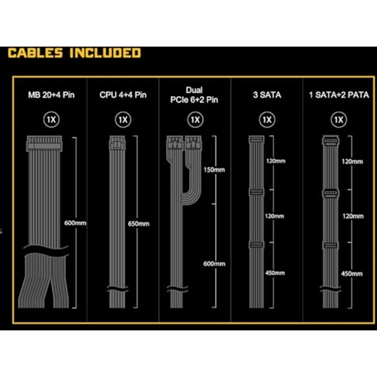 ASRock Netzteil CL-650G, 650 W, 80 Plus Gold, Kompaktes Design, ATX3.1 Ready, 5-jährige Garantie – Bild 6