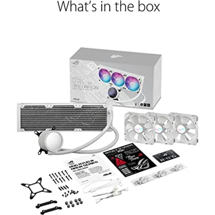 ASUS ROG Ryuo III 360 ARGB White Edition All-in-One-Flüssig-CPU-Kühler (3x adressierbare 120 mm Radiatorlüfter, Anime Matrix-LED-Anzeige, Intel LGA 1700, 115x, 1200 & AM4, AM5-Sockel, weiß) – Bild 5