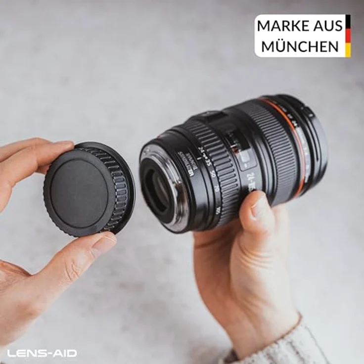 LENS-AID Objektivdeckel (hinten) für Sony E Objektiv mit E Mount Bajonett, passgenauer Schutz für Rücklinse, ideal für Transport und Lagerung – Bild 2