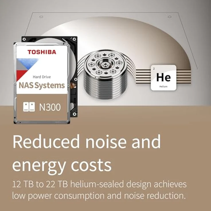 Toshiba 8.9cm (3.5") 8TB SATA3 NAS N300 7200RPM intern bulk Festplatte, 24/7 zertifiziert, 512MB Cache, blau – Bild 6