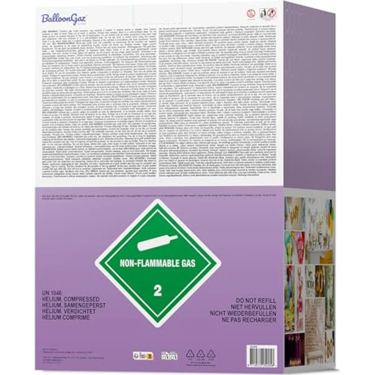 Folat BalloonGaz XXL 25205, Helium Gasflasche für bis zu 85 Folienballons, recyclebares Metall, für Geburtstag, Hochzeit und Party – Bild 3