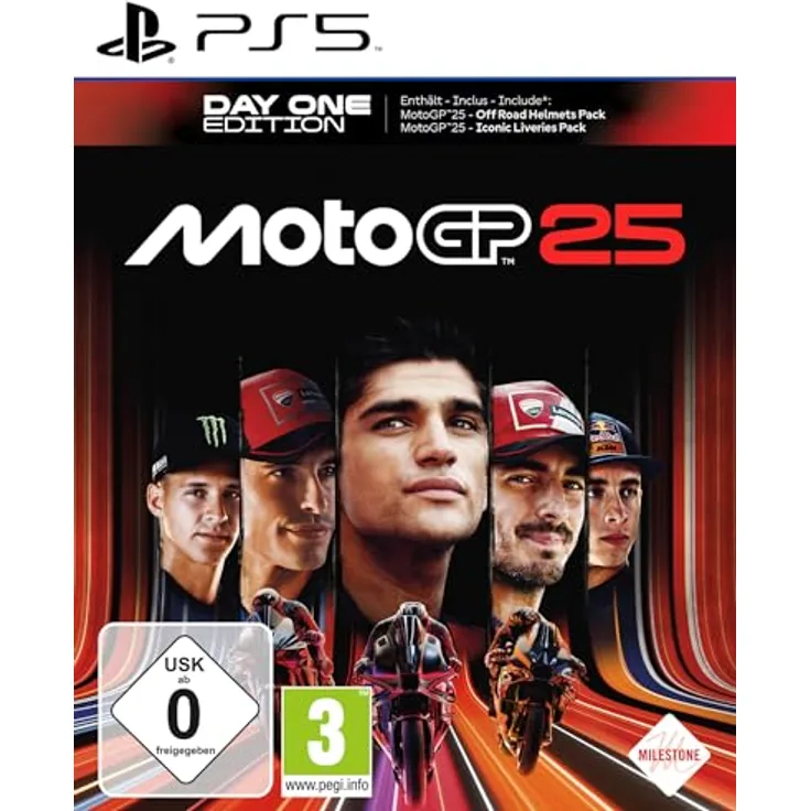 MILESTONE MotoGP 25 Day One Edition, PS5-Spiel mit Iconic Liveries Pack und Off Road Helmets Pack DLC