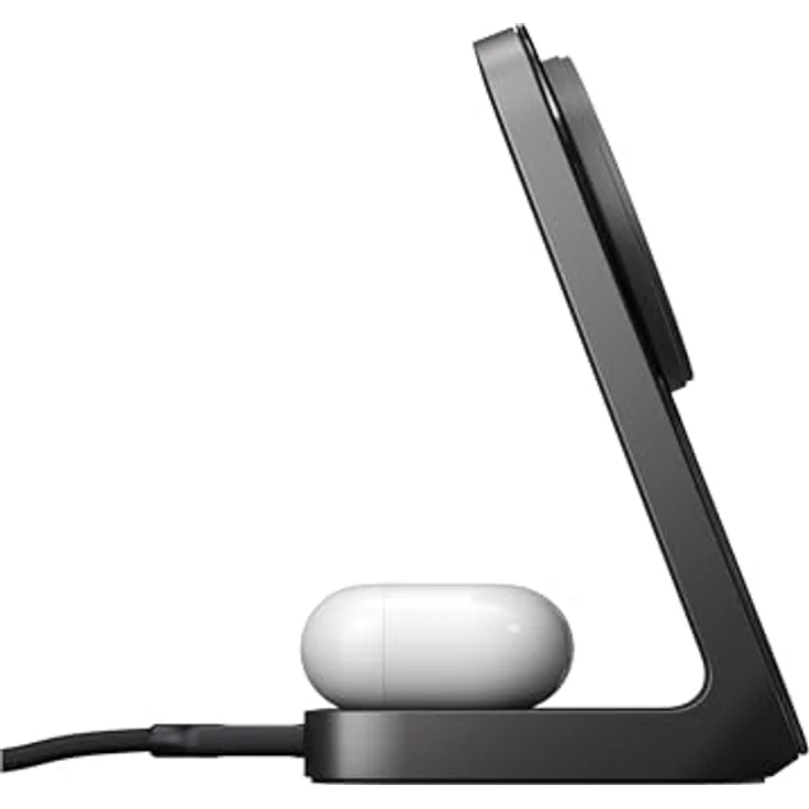 NOMAD Stand One V4 MagSafe Qi2.2 Ladegerät 25 W, 2-in-1 Wireless Charger für iPhone & AirPods, carbide – Bild 3