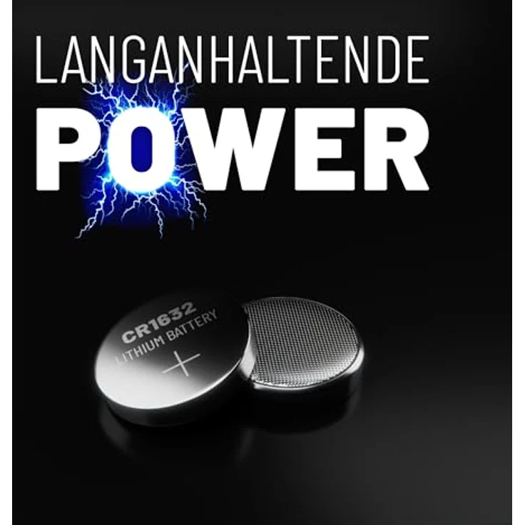 ABSINA CR1632 3V Lithium Knopfzelle, 5er Pack, auslaufsicher, lange Haltbarkeit, ideal für Autoschlüssel, Uhren, medizinische Geräte und mehr – Bild 4
