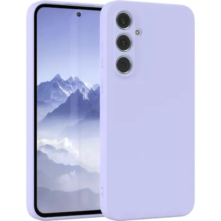 EAZY CASE Silikonhülle für Galaxy A55, dünn und stoßfest mit Kameraschutz, TPU Case in Lavendel Blau – Bild 1