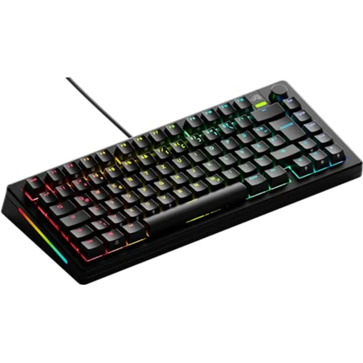 Glorious Gaming GMMK 3: Mechanische TKL 75% Tastatur, modulares Dichtungssystem, Doubleshot-PBT-Tastenkappen, Aluminium-Schalterplatte, Hot-Swap (3/5-Pin), Deutsche QWERTZ - Schwarz – Bild 1