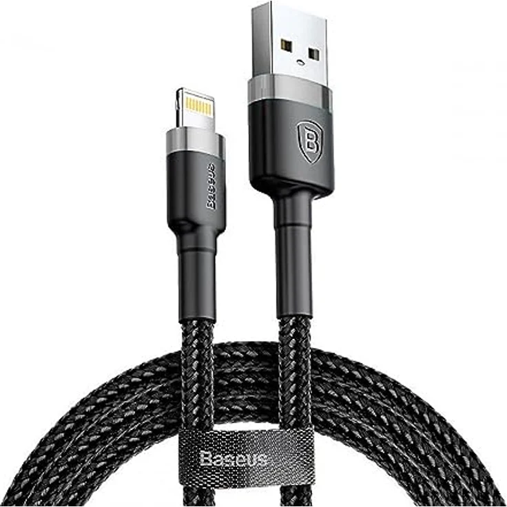 Baseus Cafule Cable - USB to Lightning Cable, 1.5 A, 2 M (Grey-Black) – Bild 2