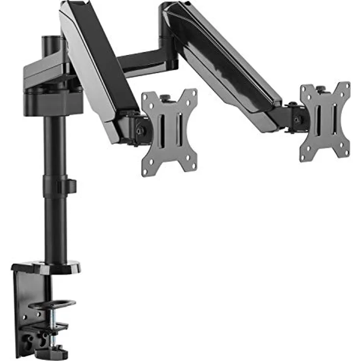 RICOO Monitor Halterung Tisch Gasdruckfeder für 17-32 Zoll, VESA Tischhalterung, Monitorarm TS3911, Monitorhalterung 2 Monitore Arm Bildschirmhalterung Bildschirm Halter, Arme für Computermonitore