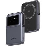 UGREEN UNO Wireless Powerbank 10000mAh Qi2 15W Magnetische Power Bank mit USB-C Schnellladefunktion 20W und Ständer kabellos MagSafe kompatibel mit iPhone 16 Pro Max/16 Pro/16/15/14/13/12 (Schwarz)