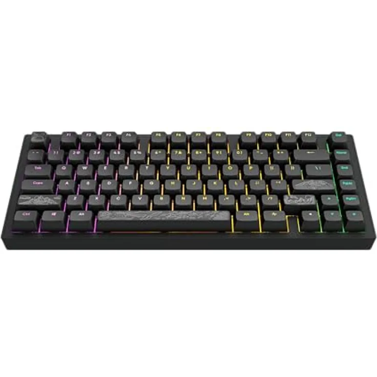Dark Project ALU81A Terra Nostra, Kabelgebundene Mechanische Gaming-Tastatur mit G3MS Moonstone Schaltern, 75% Layout, RGB-Beleuchtung, Flex Gasket Mount, Aluminiumgehäuse