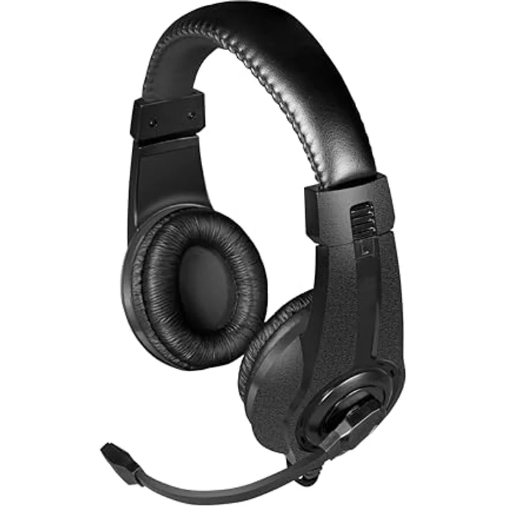 Speedlink LEGATOS Gaming-Headset kabelgebunden - leichtes Headset mit Mikrofon und Kabelfernbedienung, kompatibel mit PC, PS5, PS4, Xbox, Switch, 3,5 mm Klinkenstecker inkl. Y-Adapter, schwarz – Bild 2