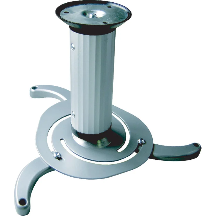 DELTACO Deckenhalterung für Projektor, höhenverstellbar 80-170 mm, max. 10 kg, Silber