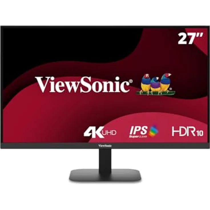 ViewSonic VA2708-4K-HD 27 Zoll 4K UHD Monitor mit HDR 10, Dual HDMI und DisplayPort, SuperClear IPS